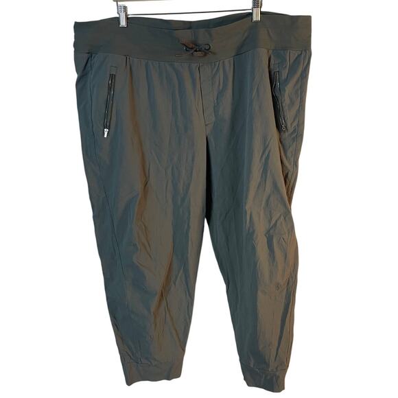 Athleta Trekkie North Jogger Green Mountain Olive Athletic Pants Women's SZ 24W - Picture 3 of 14